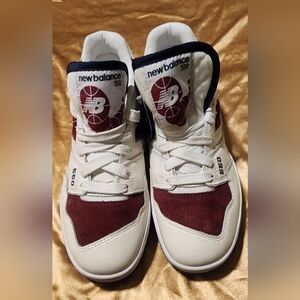 Balance 550 Burgundy White Sneakers Size 8.5 Men 10 Women 2024